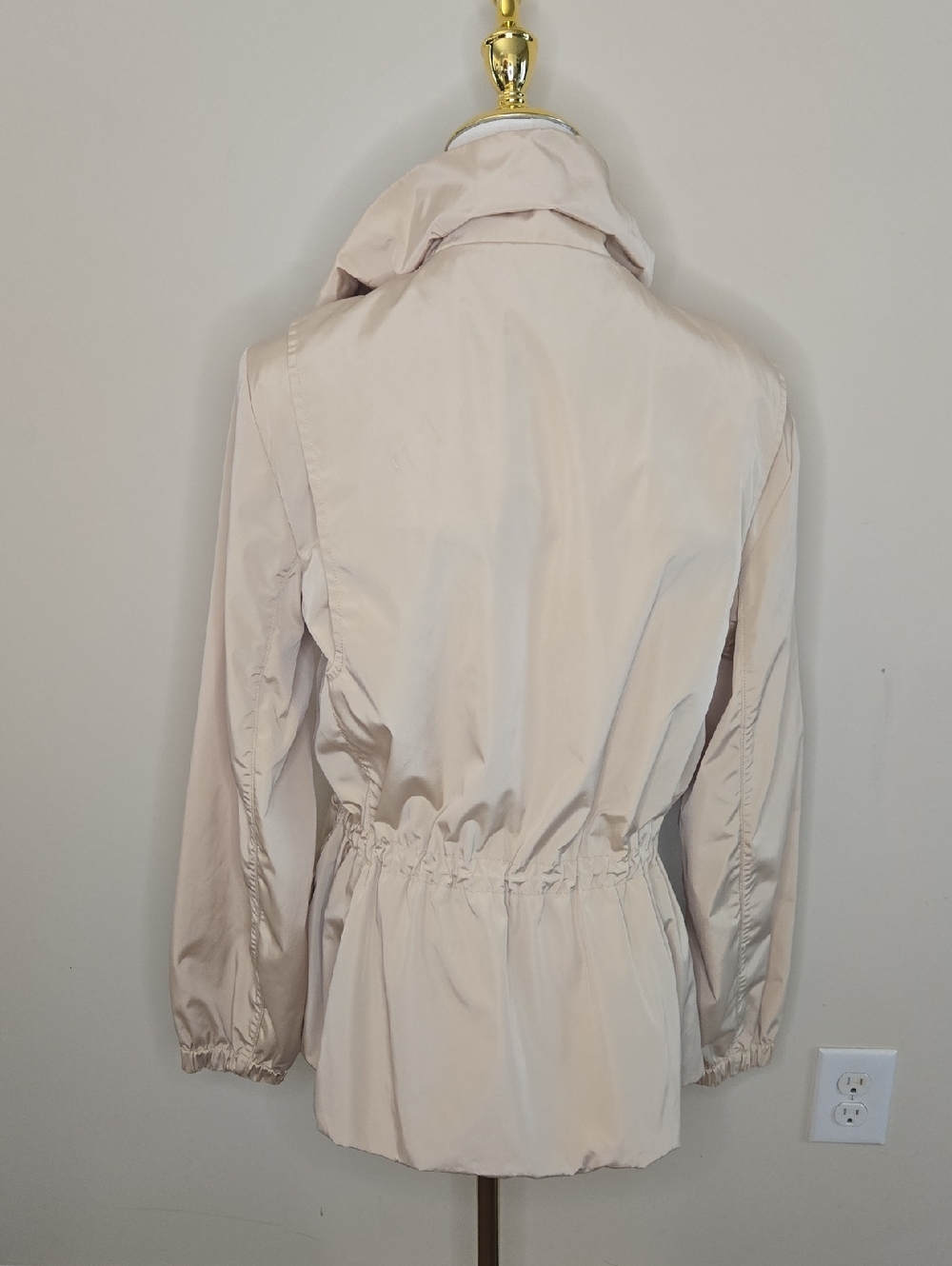 Ralph Lauren Golf Cream Windbreaker Adjustable Waist Preppy Sport M - Picture 6 of 7